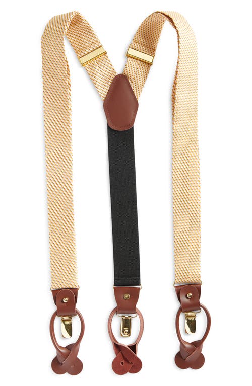 Clifton Wilson Silk Suspenders In Gold