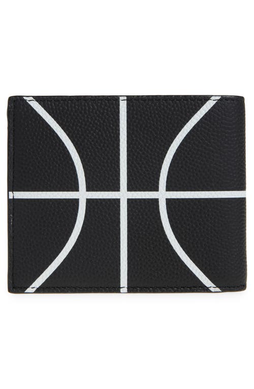 Shop Off-white Basketball Leather Bifold Wallet In Black - White