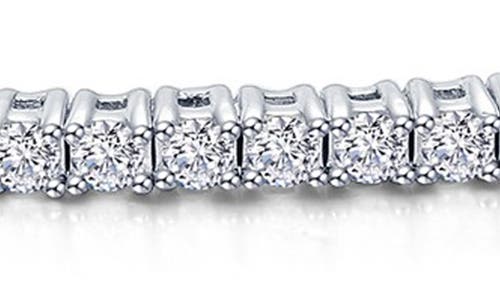 Shop Lafonn Flexible Simulated Diamond Tennis Bracelet In Silver