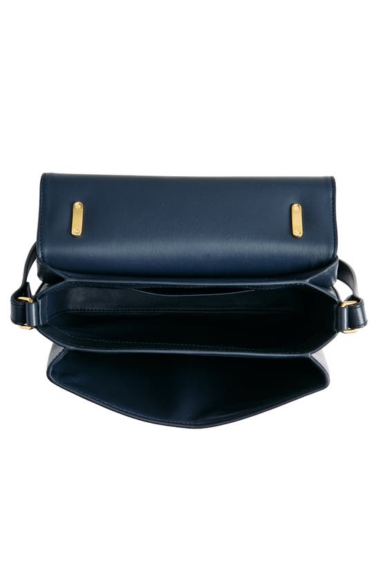 Mulberry Lana High Gloss Leather Top Handle Bag In Night Sky