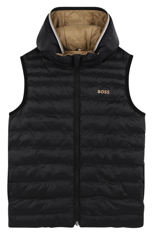 Shop Bosswear Boss Kidswear Kids' Reversible Puffer Vest In Cookie