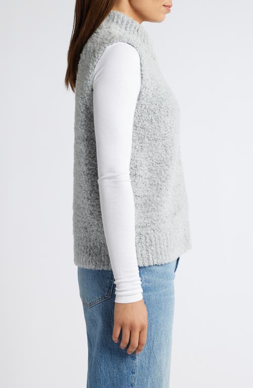 Caslonr Caslon(r) Wool Blend Bouclé Zip Vest In Grey Heather