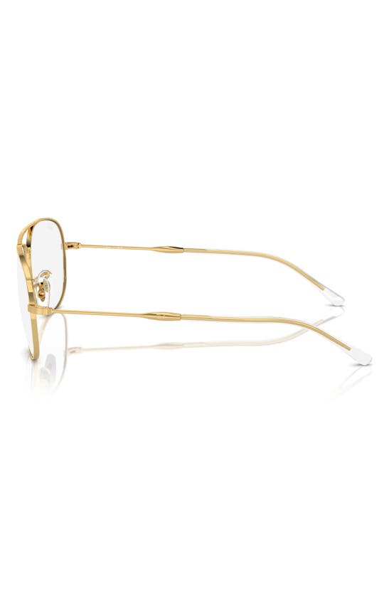 Ray Ban Bain Bridge 60mm Polarized Pillow Aviator Sunglasses In Gold Grey