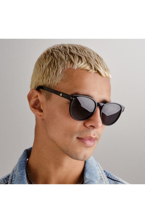 Aire Karma 54mm Polarized Round Sunglasses In Black