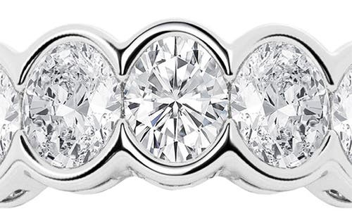 Shop Badgley Mischka Collection Oval Lab Created Diamond Half Bezel Eternity Band Ring In Platinum