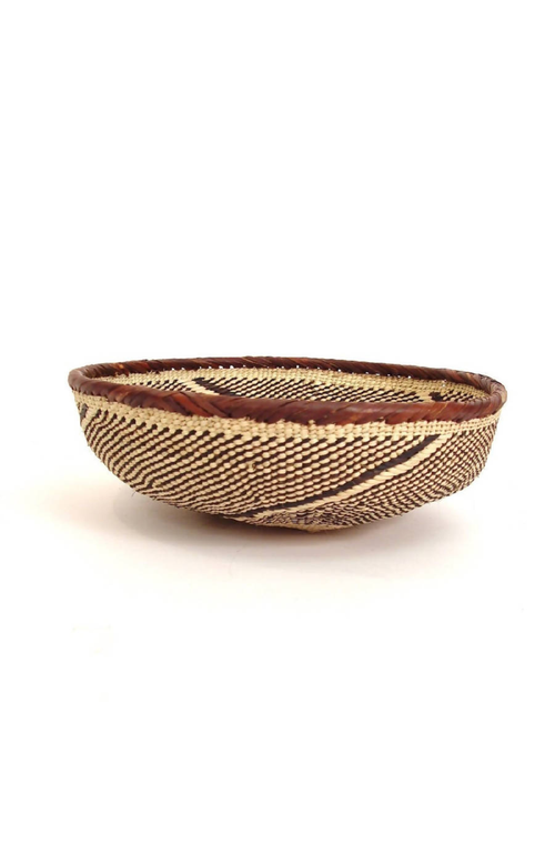 Shop Mbare Tonga Bowl Basket In Natural/brown