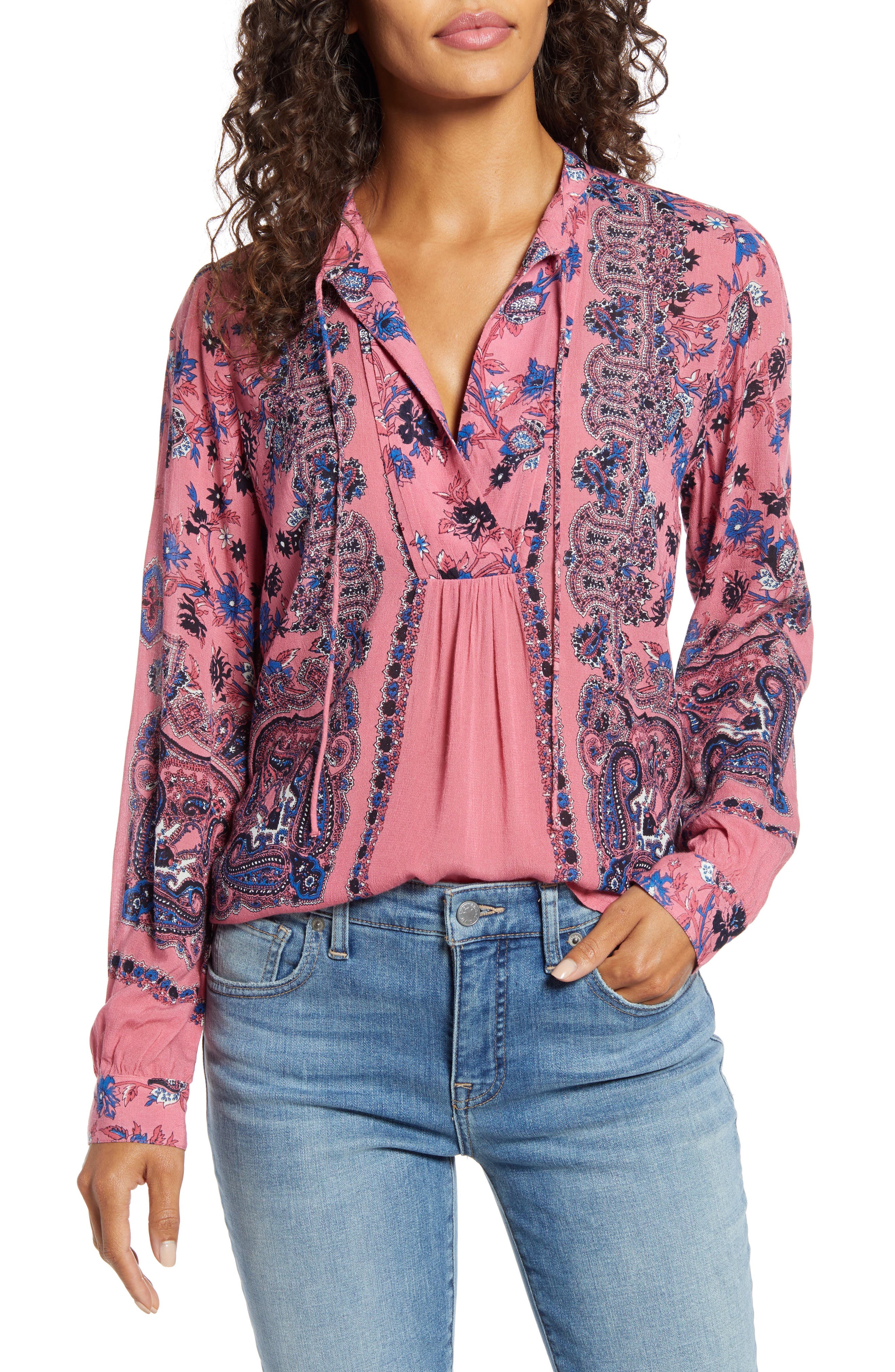 lucky brand paisley top
