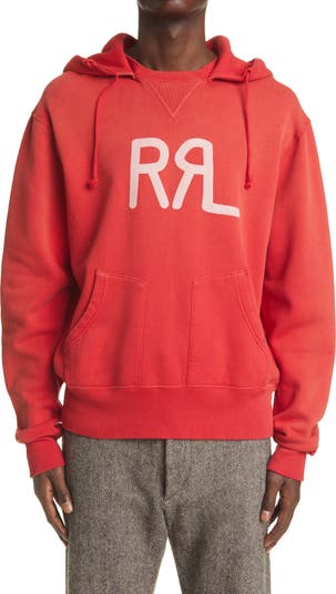 Double RL RRL Logo Fleece Hoodie | Nordstrom