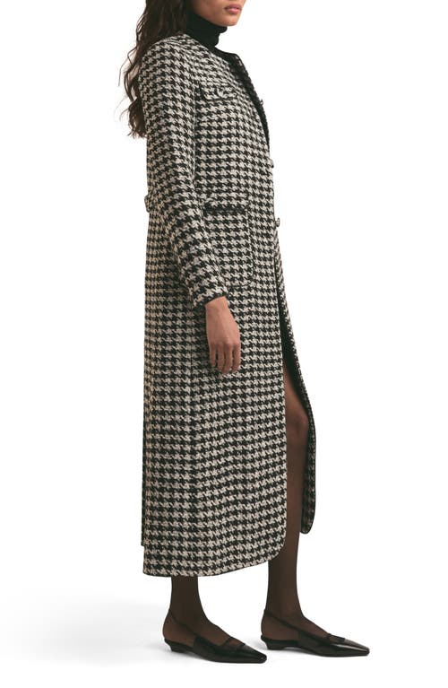 Shop Favorite Daughter The Posh Houndstooth Check Coat In Black/white Hounds