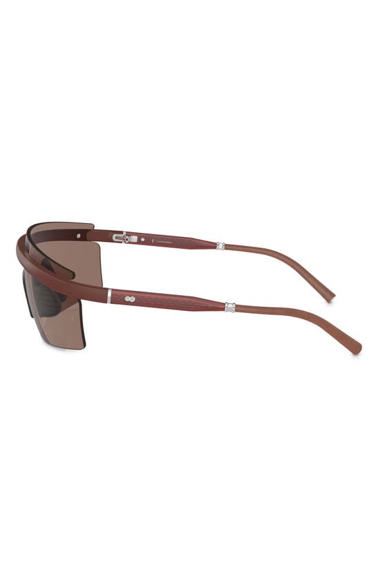Shop Oliver Peoples Roger Federer 135mm Shield Sunglasses In Matte Red