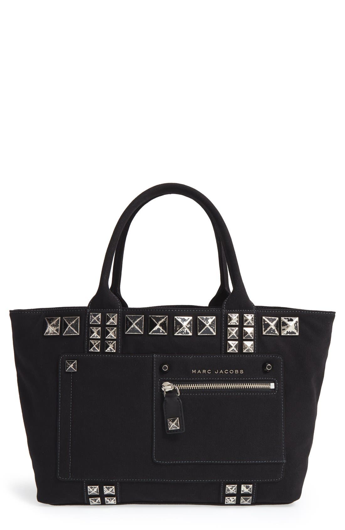 MARC JACOBS 'Chipped Studs' Canvas Shoulder Tote | Nordstrom