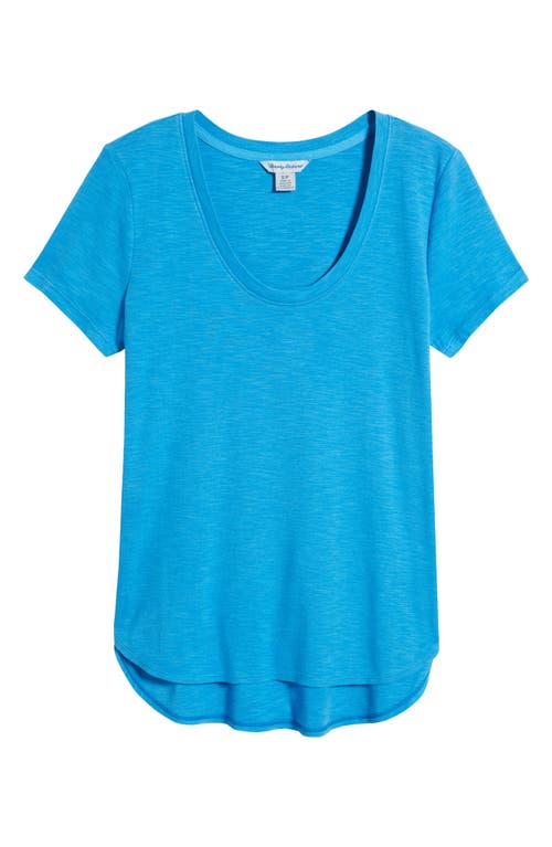 Shop Tommy Bahama Ashby Isles Curve Hem T-shirt In Blue Canal