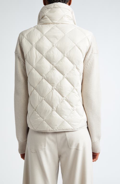 Shop Max Mara Tregic Quilted Down Vest In Sand