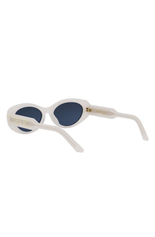 Shop Dior Signature B8u 55mm Butterfly Sunglasses In Ivory/blue