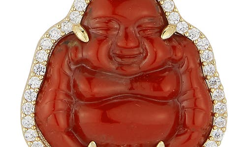Sphera Milano Buddha Pendant Necklace In Gold/red
