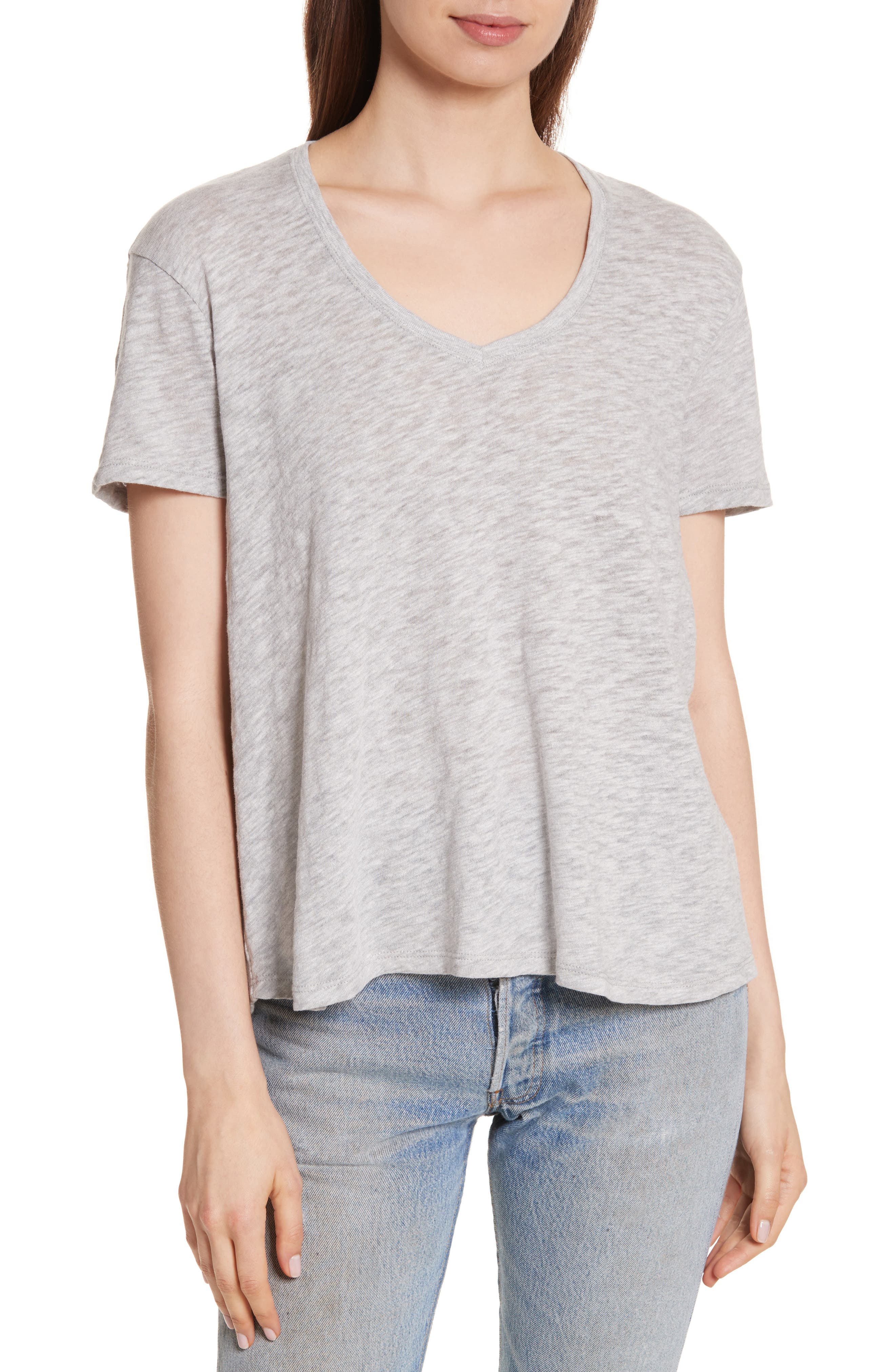Atm Anthony Thomas Melillo Boyfriend Slub Supima Cotton-jersey T-shirt In Heather Gy