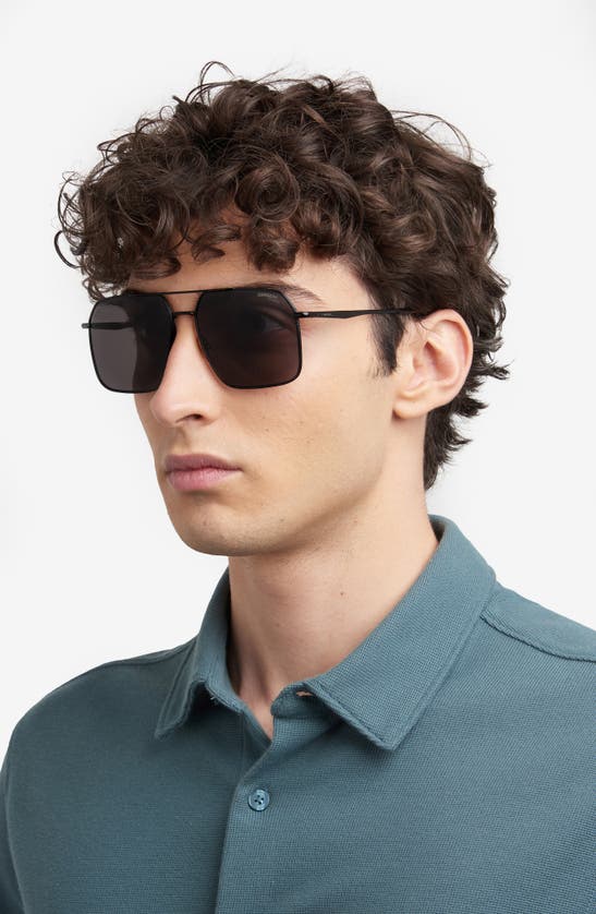 Shop Carrera Eyewear 59mm Polarized Aviator Sunglasses In Matte Black/ Gray Polar