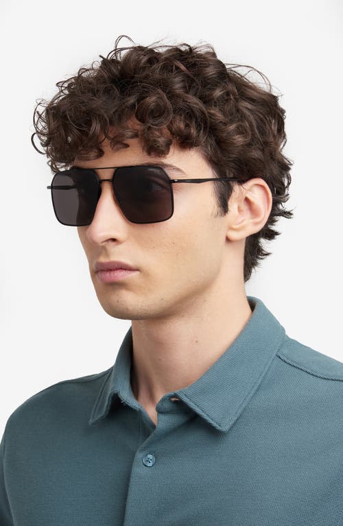 Shop Carrera Eyewear 59mm Polarized Aviator Sunglasses In Matte Black/gray Polar