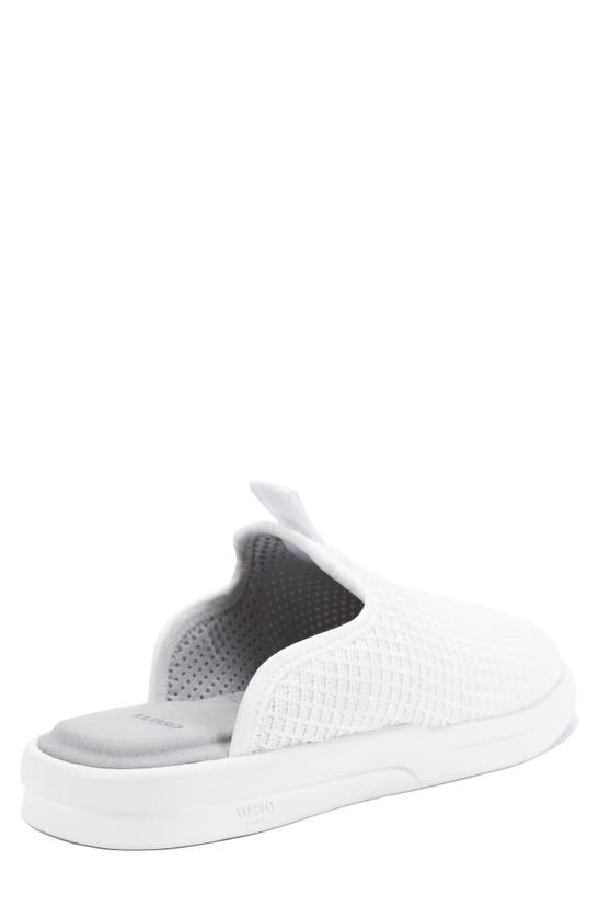 Lusso Cloud Men's Pelli Waffle-knit Slides In Bright White / Lily