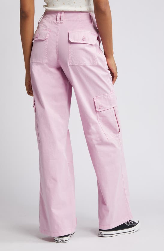 Shop Bp. Twill Wide Leg Cargo Pants In Purple Pastel