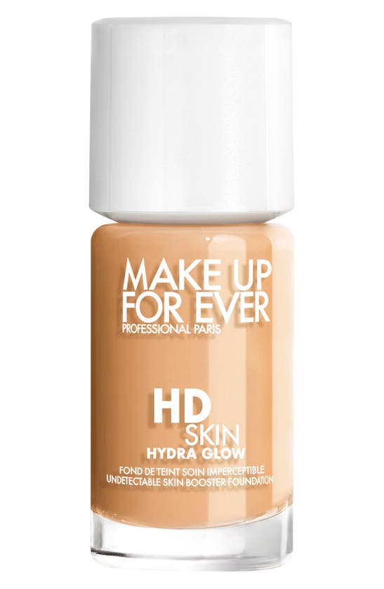 Shop Make Up For Ever Hd Skin Hydra Glow Skin Care Foundation With Hyaluronic Acid In 2y32 - Warm Caramel