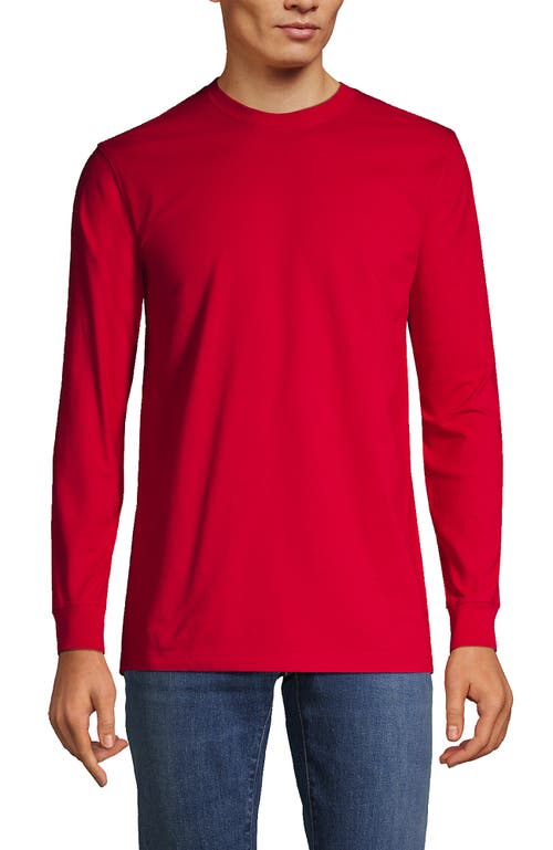 Shop Lands' End Super-t Long Sleeve T-shirt In Rich Red