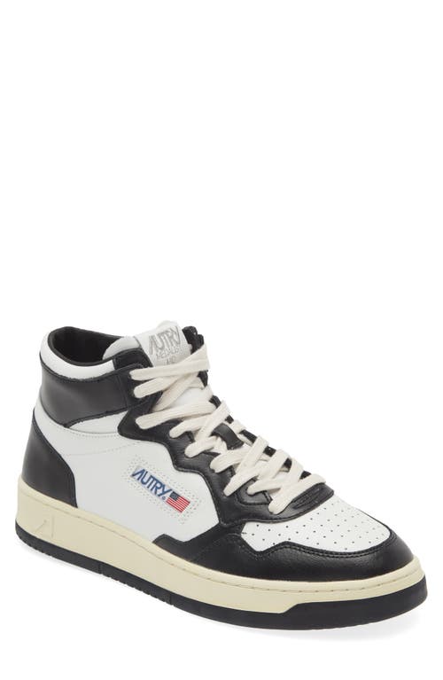 AUTRY Medalist Mid Sneaker Wht/blk at Nordstrom,