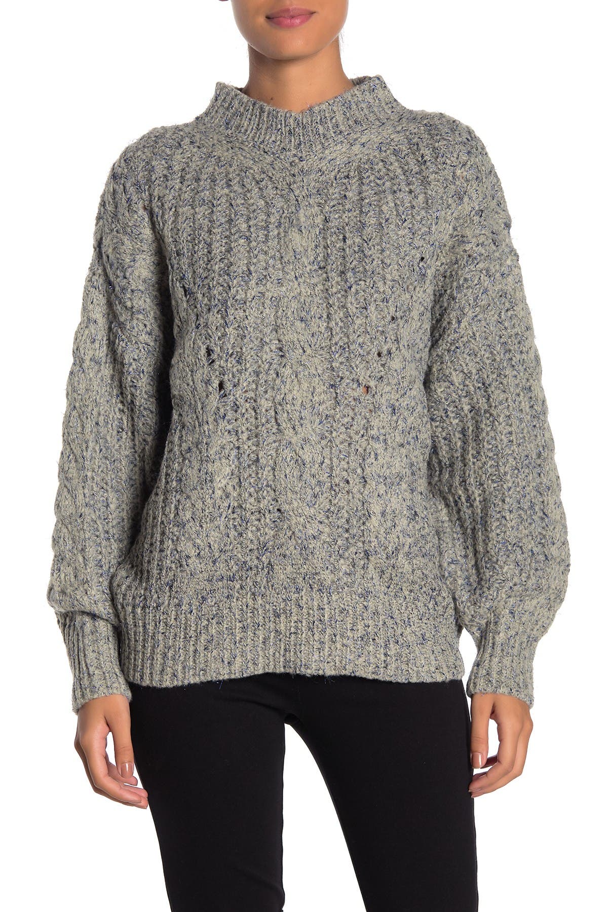 long sleeve mock neck sweater