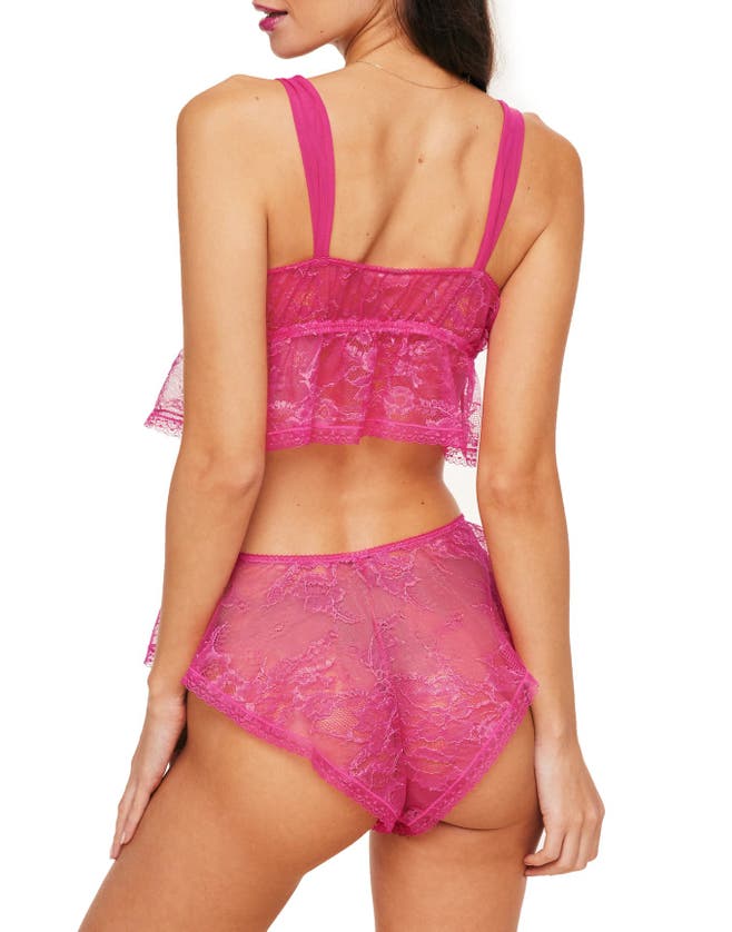 Shop Adore Me Lauretta Cami & Shorts Set Lingerie In Dark Pink