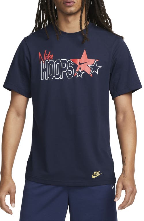 Nike Dri-FIT Primary Hoops Graphic T-Shirt in Obsidian at Nordstrom, Size X-Large