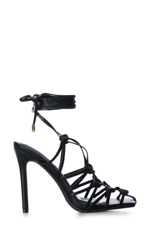 Shop Azalea Wang Amenra Ankle Wrap Sandal In Black