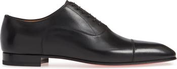 CHRISTIAN LOUBOUTIN Greggo Leather Oxford Shoes Size: US 8 / EU 41 RED  Bottoms