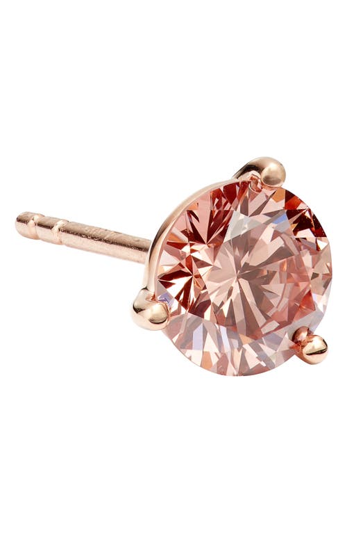 Shop Lightbox 2-carat Lab Grown Diamond Solitaire Stud Earrings In Pink/14k Rose Gold