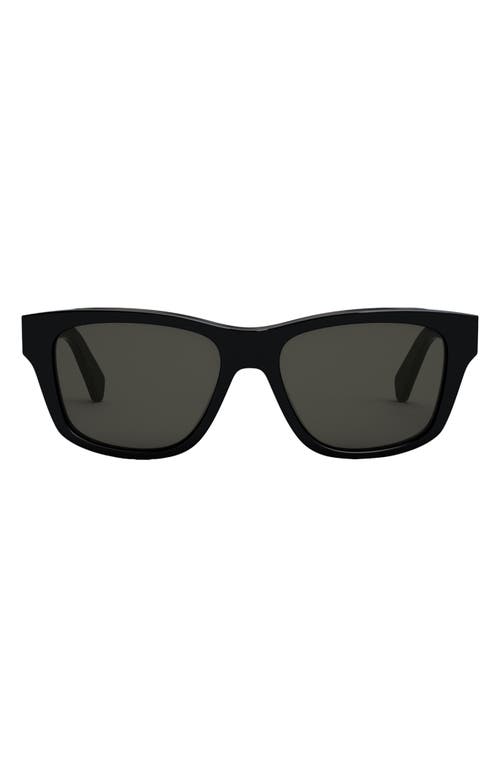 CELINE 55mm Rectangular Sunglasses in Black at Nordstrom