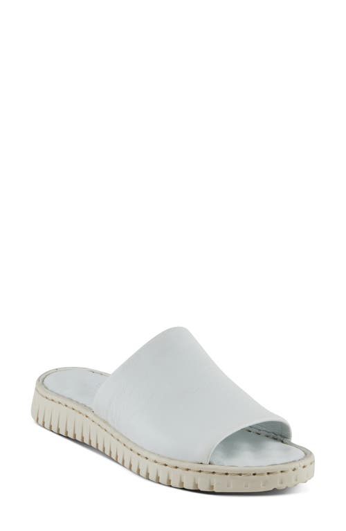 Spring Step Nappa Slide Sandal In White