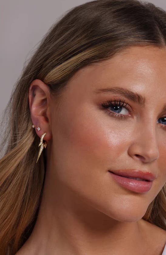 Melinda Maria Gabriella Triple Spike Hoop Earrings In Gold