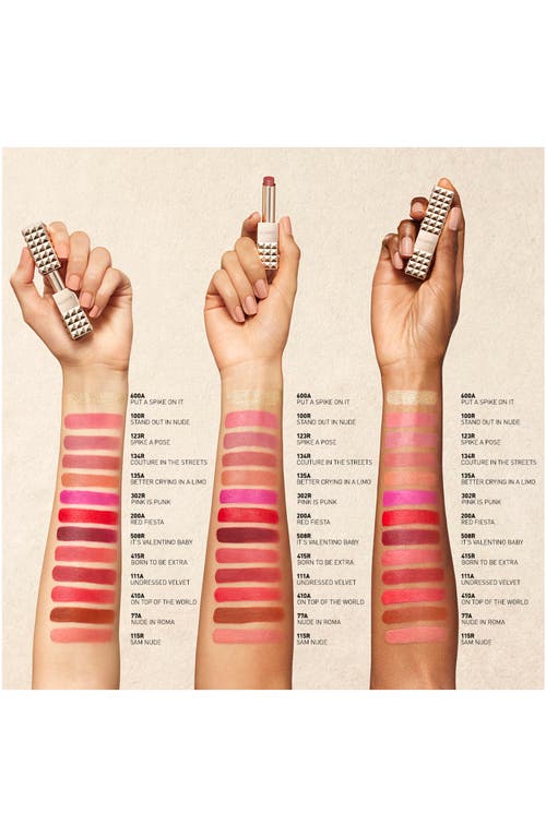 Valentino Spike Buttery Matte Refillable Lip Color In 100r Stand Out In Nude