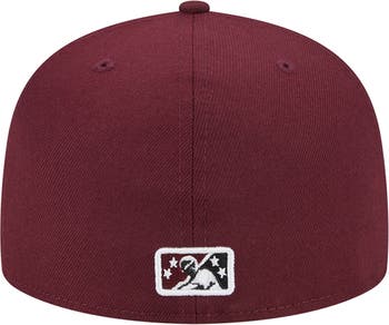 Men's New Era Maroon Fayetteville Woodpeckers Theme Nights Eighty Deuces 59FIFTY Fitted Hat