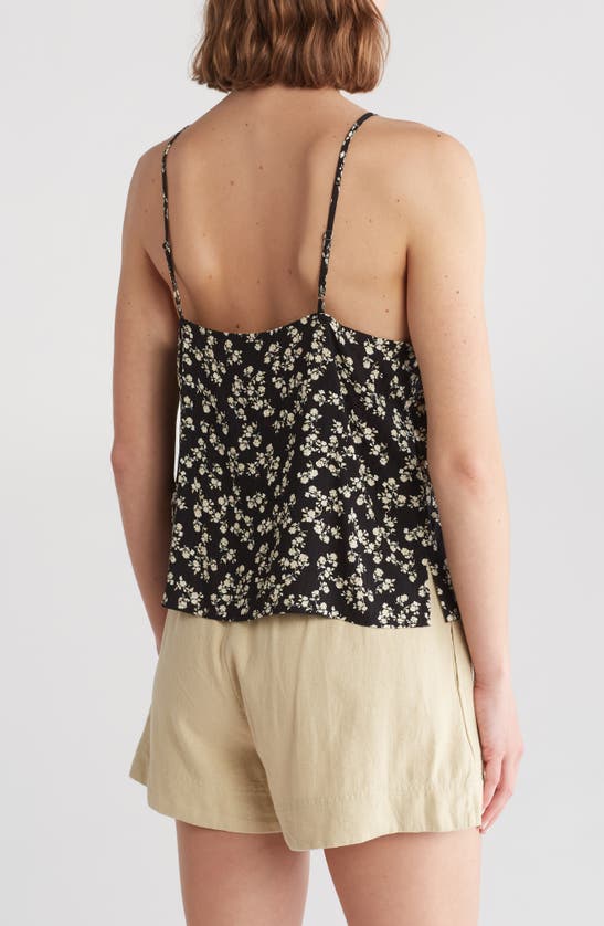 Shop Melrose And Market Lace Trim Camisole In Black Carolyn Floral