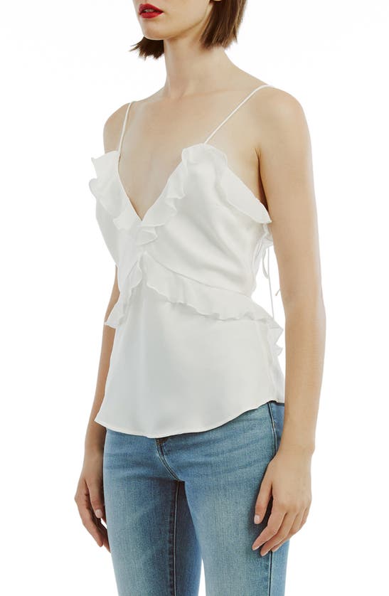 Bardot Marsella Ruffle Camisole In Orchid White