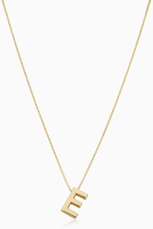 Oradina 14k Gold Love Letter Initial Necklace In Letter E