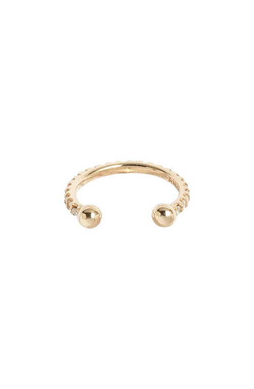 Anzie Women's Classique 14k White Gold & 0.12 Tcw Diamond Ear Cuff In Yellow Gold