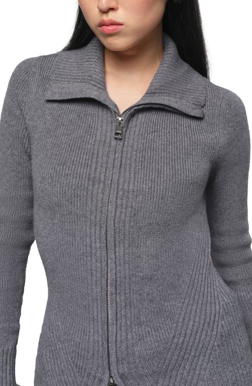 Shop Apparis Nova Zip Cardigan In Slate