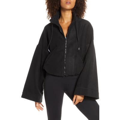 Free People Fp Movement Climb High Fleece Jacket, Black