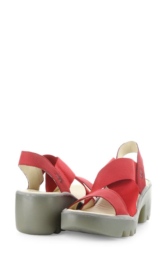 Shop Fly London Taji Platform Slingback Sandal In Lipstick Red Cup