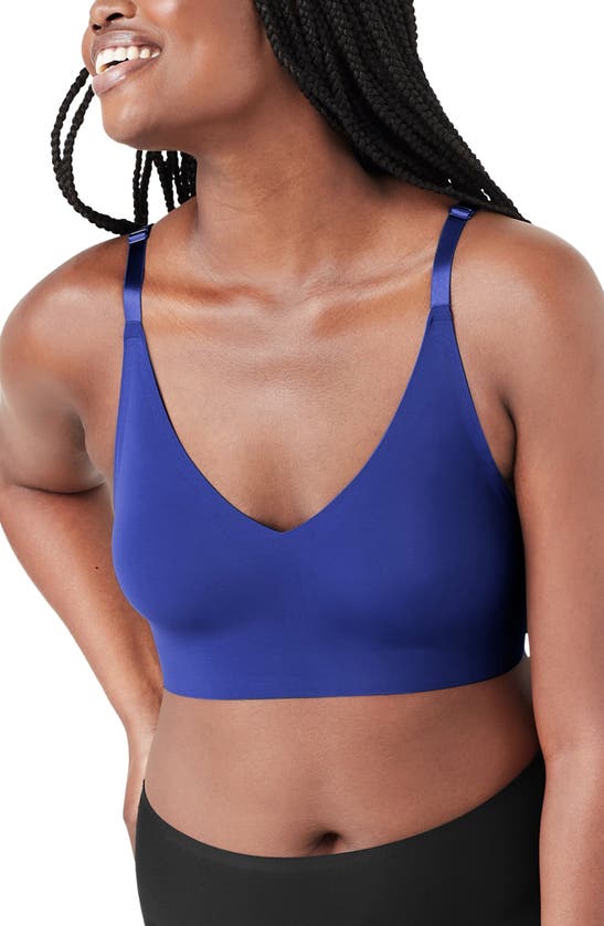 True & Co. True Body Triangle Convertible Strap Bralette In Laguna Blue