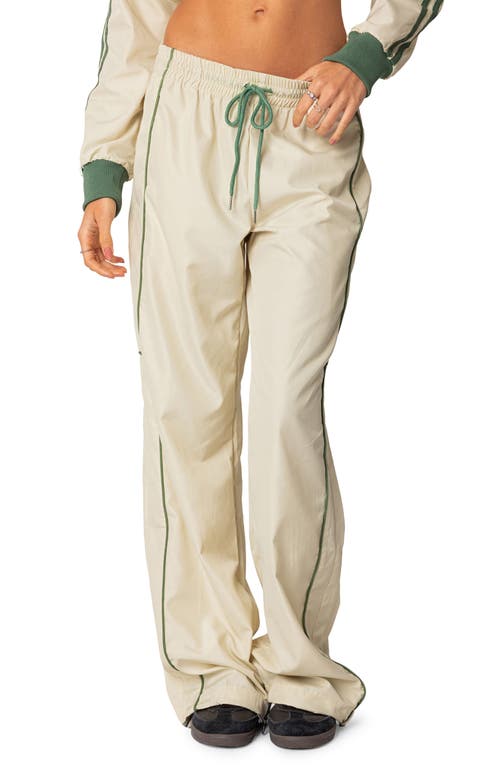 EDIKTED Superstar Track Pants Off-White-And-Olive at Nordstrom,