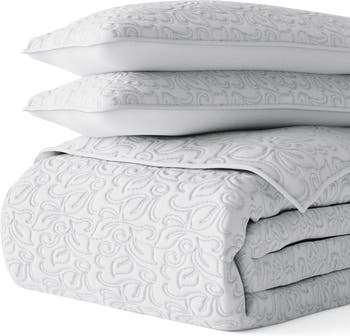 Ienjoy Home Home 3-Piece Light Gray Full/Queen Comforter Set in