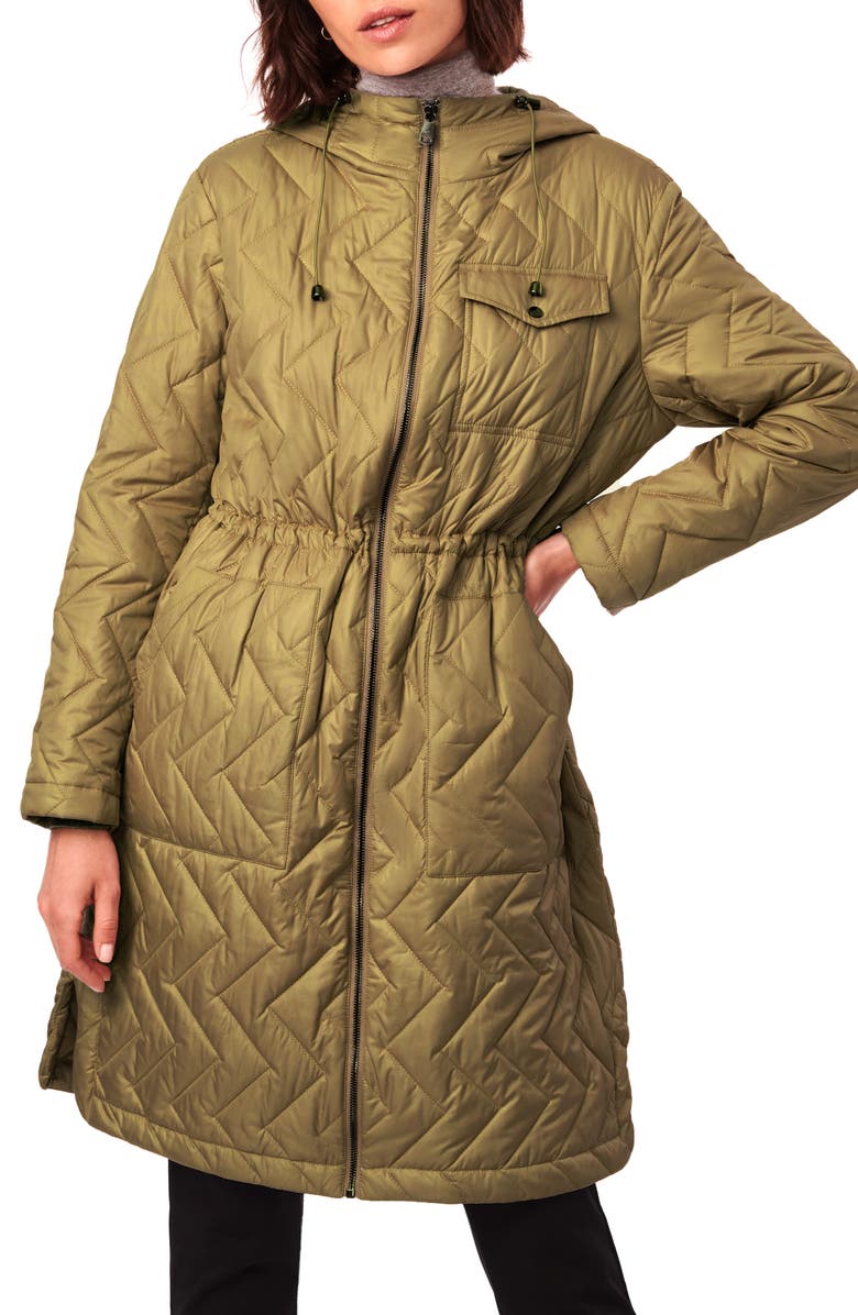 Bernardo Zigzag Quilted Water Resistant Recycled Polyester Jacket ...