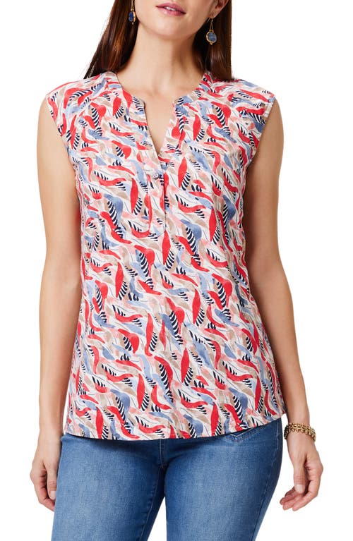 NIC+ZOE Coral Waves Tank Top in Neutral Multi